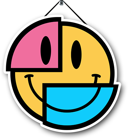 yesclip sliced smiley face logo