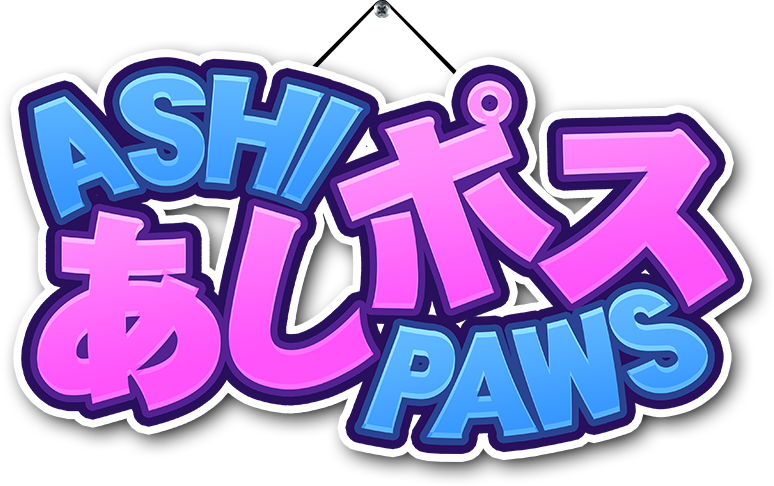 ashi paws logo with 'ashi paws' in japanese